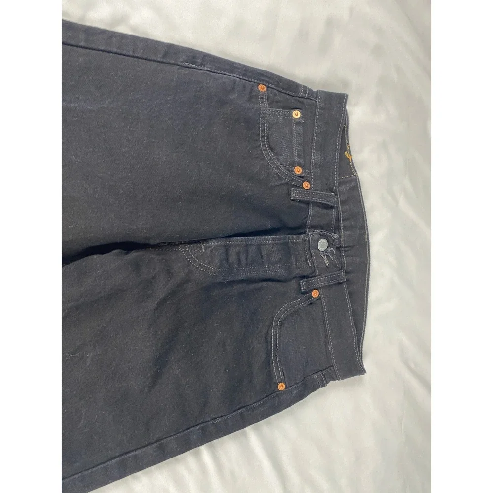 Levi's 501 Original Fit Jeans Mens 30x34 Black Excellent Straight Leg Button Fly